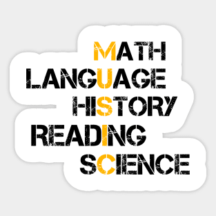 Music - math language history reading science Sticker